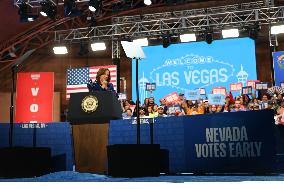 Jennifer Lopez And Vice President Of The United States Kamala Harris At Campaign Rally In North Las Vegas Nevada