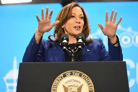 Jennifer Lopez And Vice President Of The United States Kamala Harris At Campaign Rally In North Las Vegas Nevada