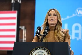 Jennifer Lopez And Vice President Of The United States Kamala Harris At Campaign Rally In North Las Vegas Nevada