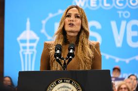 Jennifer Lopez And Vice President Of The United States Kamala Harris At Campaign Rally In North Las Vegas Nevada