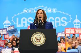 Jennifer Lopez And Vice President Of The United States Kamala Harris At Campaign Rally In North Las Vegas Nevada