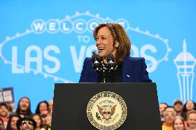 Jennifer Lopez And Vice President Of The United States Kamala Harris At Campaign Rally In North Las Vegas Nevada