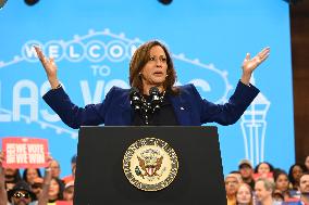 Jennifer Lopez And Vice President Of The United States Kamala Harris At Campaign Rally In North Las Vegas Nevada