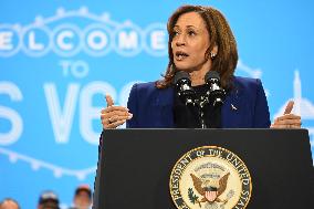 Jennifer Lopez And Vice President Of The United States Kamala Harris At Campaign Rally In North Las Vegas Nevada