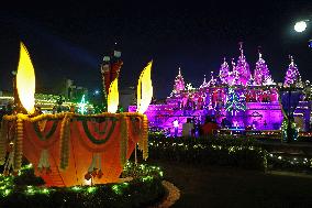 DIwali Festival Celebration At Akshardham Temple In Jaipur