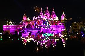 DIwali Festival Celebration At Akshardham Temple In Jaipur