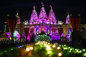 DIwali Festival Celebration At Akshardham Temple In Jaipur