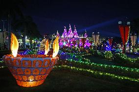 DIwali Festival Celebration At Akshardham Temple In Jaipur