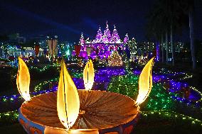 DIwali Festival Celebration At Akshardham Temple In Jaipur