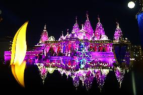 DIwali Festival Celebration At Akshardham Temple In Jaipur