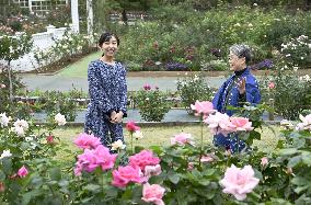 Princess Kako at rose garden near Tokyo