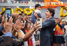 Justin Trudeau Attends A Diwali Celebration - Ontario