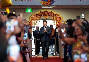 Justin Trudeau Attends A Diwali Celebration - Ontario