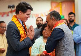 Justin Trudeau Attends A Diwali Celebration - Ontario