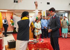 Justin Trudeau Attends A Diwali Celebration - Ontario