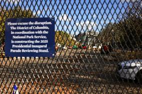 Inauguration Construction Outside White House