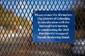 Inauguration Construction Outside White House