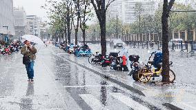 Heavy Rain Hit Shanghai