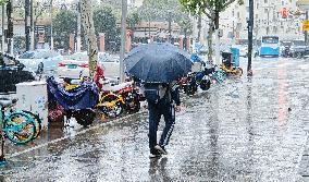 Heavy Rain Hit Shanghai