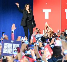 Campaign Rally In West Allis Wisconsin With Kamala Harris And Cardi B