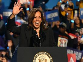 Campaign Rally In West Allis Wisconsin With Kamala Harris And Cardi B