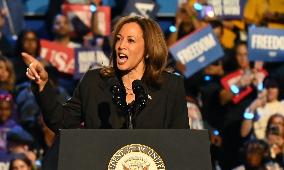 Campaign Rally In West Allis Wisconsin With Kamala Harris And Cardi B