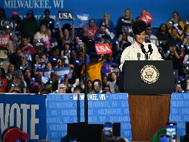 Campaign Rally In West Allis Wisconsin With Kamala Harris And Cardi B