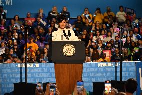 Campaign Rally In West Allis Wisconsin With Kamala Harris And Cardi B