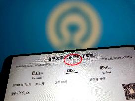 Illustration China Railway Electronic Invoice