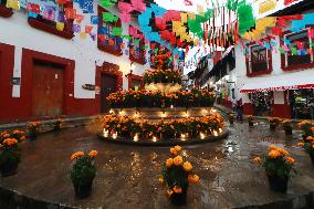 Traditional Ofrendas In Cuetzalan, Puebla