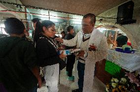 Devotees Gives Tribute Of Santa Muerte