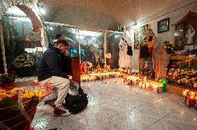 Devotees Gives Tribute Of Santa Muerte