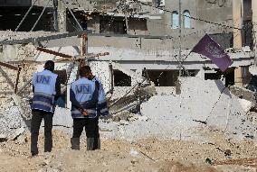 Israeli Army Demolishes UNRWA Office - West Bank