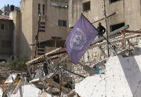 Israeli Army Demolishes UNRWA Office - West Bank