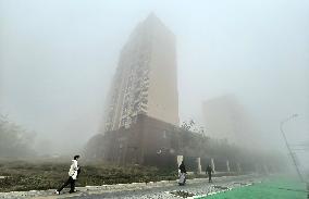 Dense Fog Envelops Beijing