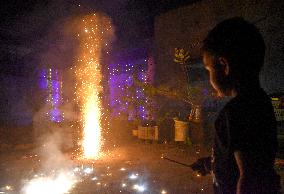 People Are Celebrating Diwali Festival In Kolkata, India