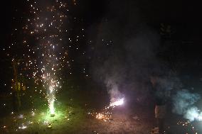 People Are Celebrating Diwali Festival In Kolkata, India