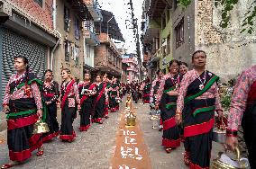 Newa Community Celebrates Nepal Sambat In Kathmandu, Nepal.