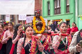 Newa Community Celebrates Nepal Sambat In Kathmandu, Nepal.