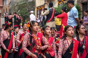 Newa Community Celebrates Nepal Sambat In Kathmandu, Nepal.