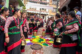 Newa Community Celebrates Nepal Sambat In Kathmandu, Nepal.