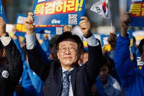 Democratic Party 300,000 People Rally To Demand Special Investigation Of First Lady Kim Keon-hee