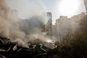 Aftermath Of Airstrikes In The Kafaat Neighborhood - Beirut