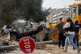 Aftermath Of Airstrikes In The Kafaat Neighborhood - Beirut