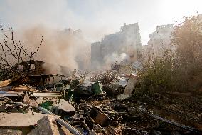 Aftermath Of Airstrikes In The Kafaat Neighborhood - Beirut