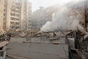 Aftermath Of Airstrikes In The Kafaat Neighborhood - Beirut