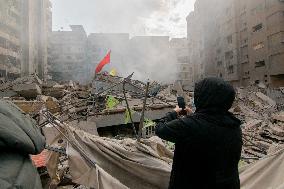 Aftermath Of Airstrikes In The Kafaat Neighborhood - Beirut