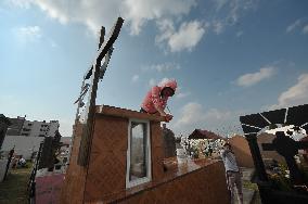 People Visit Cemeteries For Dia De Muertos Celebrations