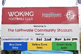 Woking v Cambridge Utd - Emirates FA Cup First Round