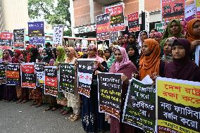 Protest Demanding The Dissolution Of The Interim Government In Dhaka.